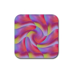 Colored Swirls Drink Coaster (square) by Colorfulart23