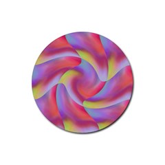 Colored Swirls Drink Coasters 4 Pack (round) by Colorfulart23