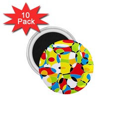 Interlocking Circles 1 75  Button Magnet (10 Pack) by StuffOrSomething