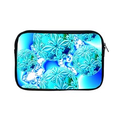 Blue Ice Crystals, Abstract Aqua Azure Cyan Apple Ipad Mini Zipper Case by DianeClancy