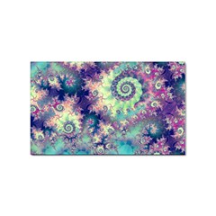 Violet Teal Sea Shells, Abstract Underwater Forest Sticker Rectangular (100 Pack) by DianeClancy