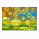 Golden Days, Abstract Yellow Azure Tranquility Postcards 5  x 7  (10 Pack) Front