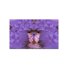 Artsy Purple Awareness Butterfly Sticker (rectangle) by FunWithFibro