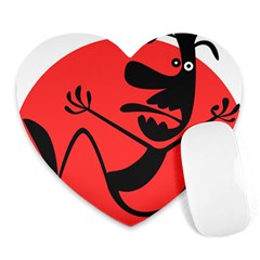 Running Man Mouse Pad (heart) by StuffOrSomething