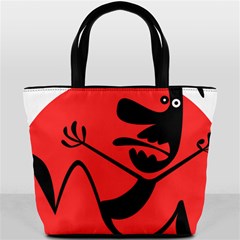 Running Man Bucket Handbag by StuffOrSomething