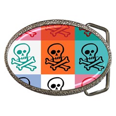 Skull Belt Buckle (oval) by Siebenhuehner