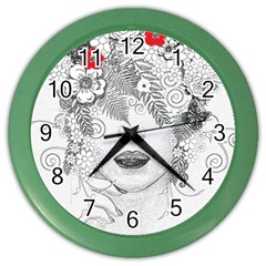 Flower Child Wall Clock (color) by StuffOrSomething