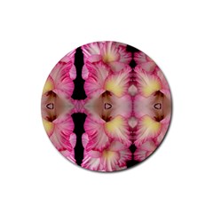 Pink Gladiolus Flowers Drink Coasters 4 Pack (round) by Artist4God