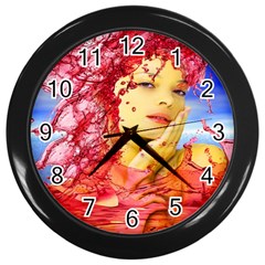 Tears Of Blood Wall Clock (black) by icarusismartdesigns