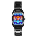 Escape From The Sun Stainless Steel Barrel Watch Front
