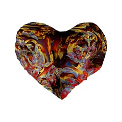 Abstract 4 16  Premium Heart Shape Cushion  by icarusismartdesigns