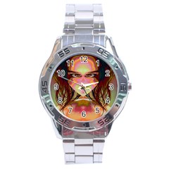 Cat Woman Stainless Steel Watch by icarusismartdesigns