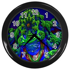 Abstract 1x Wall Clock (black) by icarusismartdesigns
