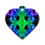 Alien Snowflake Dog Tag Heart (Two Sided) Front