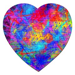 Colour Chaos  Jigsaw Puzzle (heart) by icarusismartdesigns