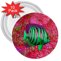 Fish 3  Button (10 Pack) by icarusismartdesigns