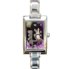 Two Horses Rectangular Italian Charm Watch by JulianneOsoske