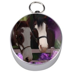 Two Horses Silver Compass by JulianneOsoske