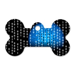 Binary Rain Dog Tag Bone (two Sided) by StuffOrSomething
