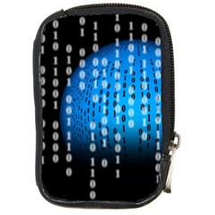 Binary Rain Compact Camera Leather Case by StuffOrSomething