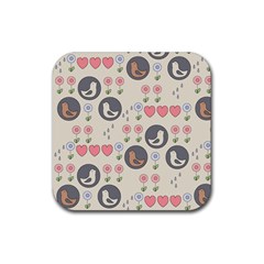 Love Birds Drink Coaster (square) by Kathrinlegg