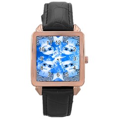 Skydivers Rose Gold Leather Watch  by icarusismartdesigns