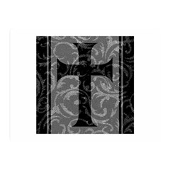 Goth Brocade Cross Double Sided Flano Blanket (mini) by ArtistRoseanneJones