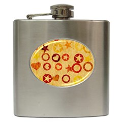 Shapes On Vintage Paper Hip Flask (6 Oz) by LalyLauraFLM