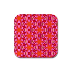 Cute Pretty Elegant Pattern Rubber Square Coaster (4 Pack)  by GardenOfOphir