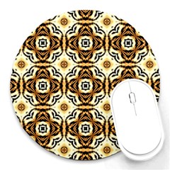 Faux Animal Print Pattern Round Mousepads by GardenOfOphir