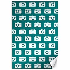 Modern Chic Vector Camera Illustration Pattern Canvas 12  X 18   by GardenOfOphir
