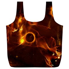 Fire And Flames In The Universe Full Print Recycle Bags (l)  by FantasyWorld7