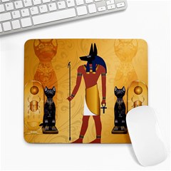 Anubis, Ancient Egyptian God Of The Dead Rituals  Large Mousepads by FantasyWorld7