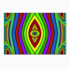 Colorful Symmetric Shapes Postcards 5  X 7  (pkg Of 10) by LalyLauraFLM