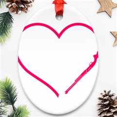 Customizable Shotgun Heart Ornament (oval)  by CraftyLittleNodes
