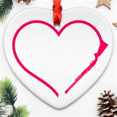 Customizable Shotgun Heart Ornament (heart)  by CraftyLittleNodes