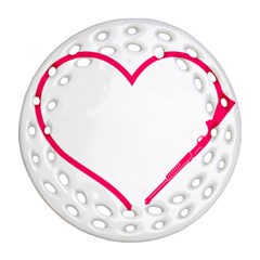 Customizable Shotgun Heart Round Filigree Ornament (2side) by CraftyLittleNodes