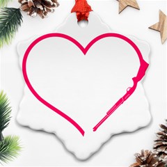 Customizable Shotgun Heart Snowflake Ornament (2-side) by CraftyLittleNodes