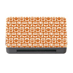Orange And White Owl Pattern Memory Card Reader With Cf by GardenOfOphir