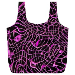 Ribbon Chaos 2 Pink Full Print Recycle Bags (l)  by ImpressiveMoments