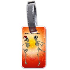 Dancing For Christmas, Funny Skeletons Luggage Tags (one Side)  by FantasyWorld7