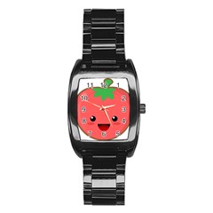 Kawaii Tomato Stainless Steel Barrel Watch by KawaiiKawaii