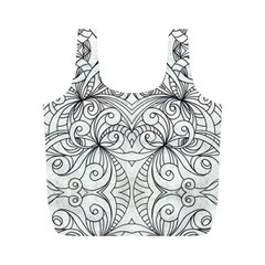 Drawing Floral Doodle 1 Full Print Recycle Bags (m)  by MedusArt