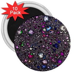 Sci Fi Fantasy Cosmos Pink 3  Magnets (10 Pack)  by ImpressiveMoments