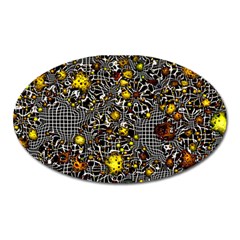 Sci Fi Fantasy Cosmos Yellow Oval Magnet by ImpressiveMoments