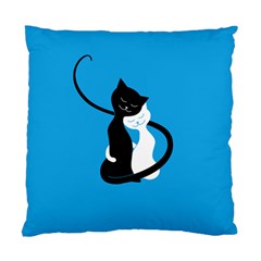 Blue Hugging Love Cats Standard Cushion Cases (two Sides)  by CreaturesStore