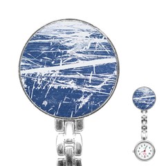 Blue And White Art Stainless Steel Nurses Watches by trendistuff