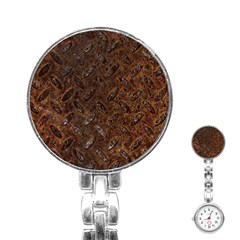 Rusty Metal Pattern Stainless Steel Nurses Watches by trendistuff