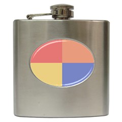 4 Squares			hip Flask (6 Oz) by LalyLauraFLM