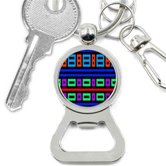 Rectangles And Stripes 			bottle Opener Key Chain by LalyLauraFLM